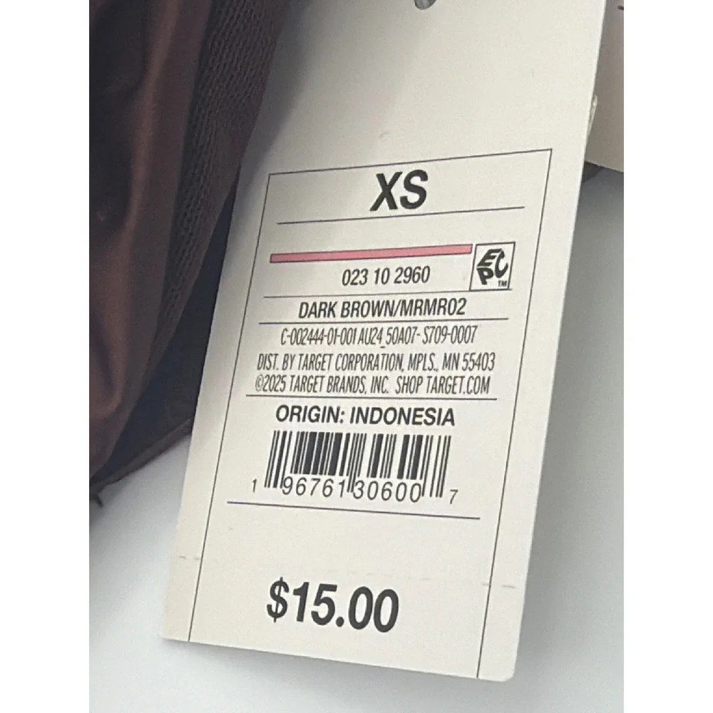 Target Satin Unlined Scoop-Neck Bralette Dark Brown XS 023102960 Adj Straps - Picture 2 of 5